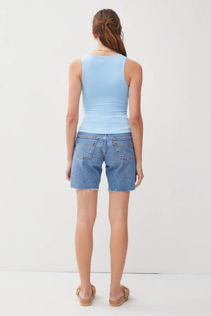 Boat Neck Tank: Powder Blue