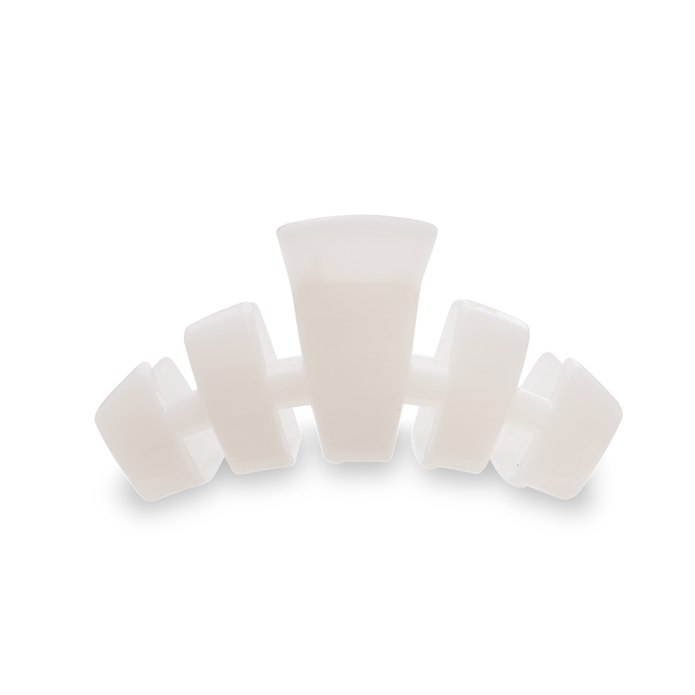 TELETIES - Classic Hair Clip | Med. | Coconut White
