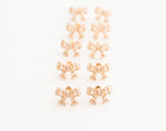 St Armands Designs of Sarasota - Gold Mini Sparkler Statement Stud Bow Earrings