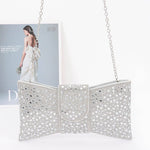 Rhinestone Party Clutch: Silver