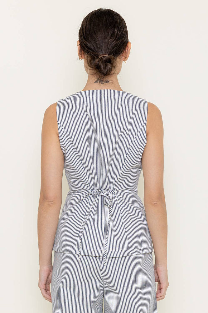 Striped Button Vest