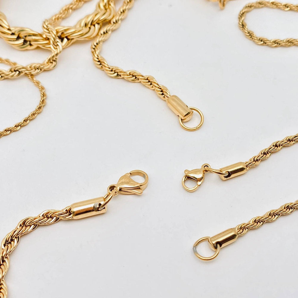 18K Gold-plated Twists Shape Chain