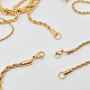 18K Gold-plated Twists Shape Chain