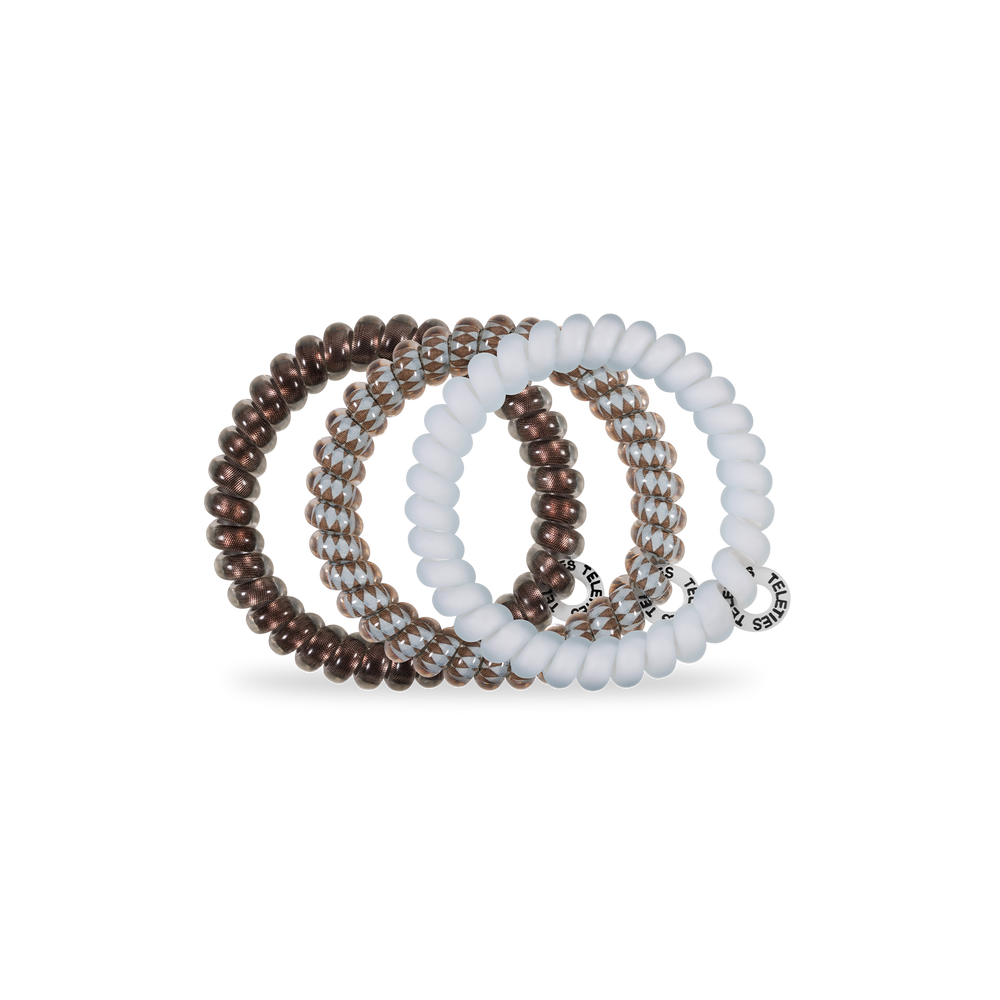 TELETIES - Spiral Hair Coils | Small | Truly Taupe Hair Ties