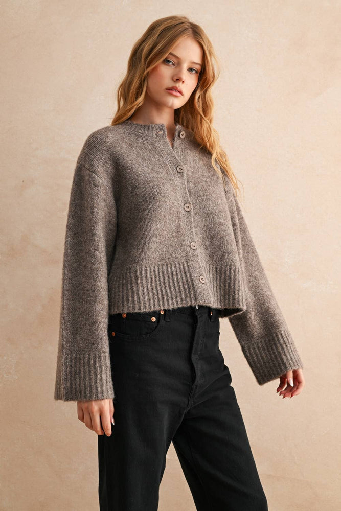 Mocha Button Down Cardigan