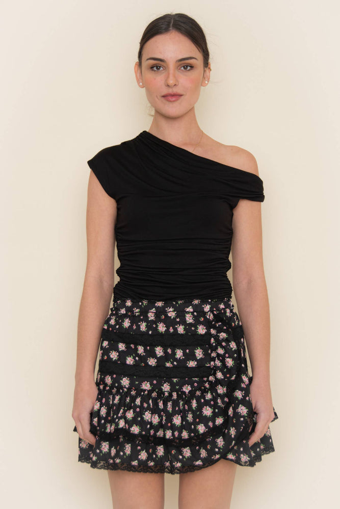 Black Twist Knit Top