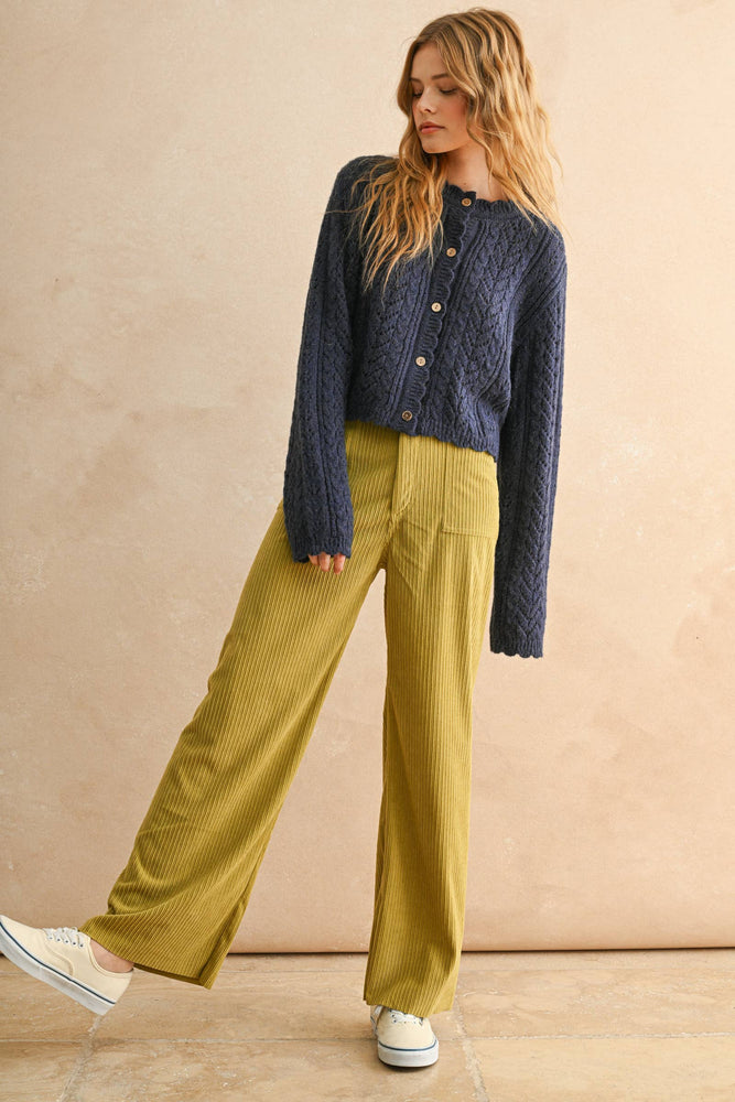 Lemon Grass Corduroy Pants