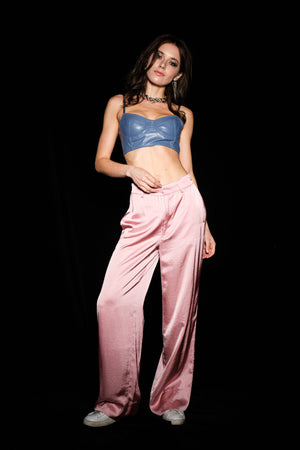 Pink Satin Trouser