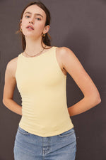 Boat Neck Tank: Lemon
