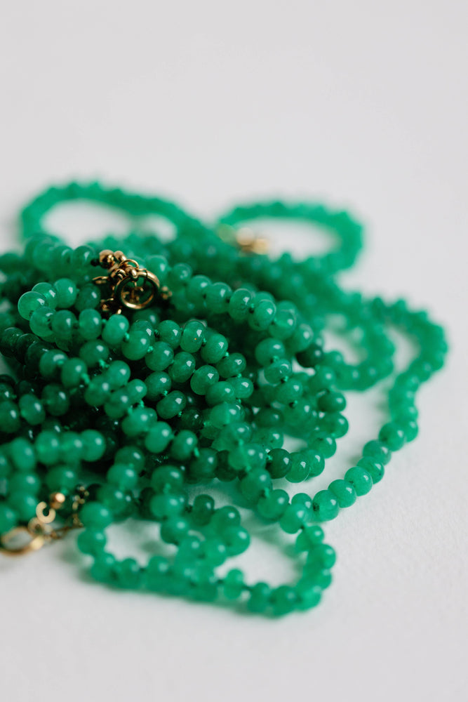 St Armands Designs of Sarasota - 18" Genuine Jade Candy Necklace