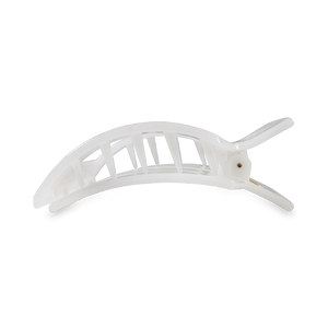 TELETIES - Square Flat Hair Clip | Medium | Coconut White