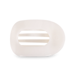 TELETIES - Round Flat Hair Clip | Large | Coconut White
