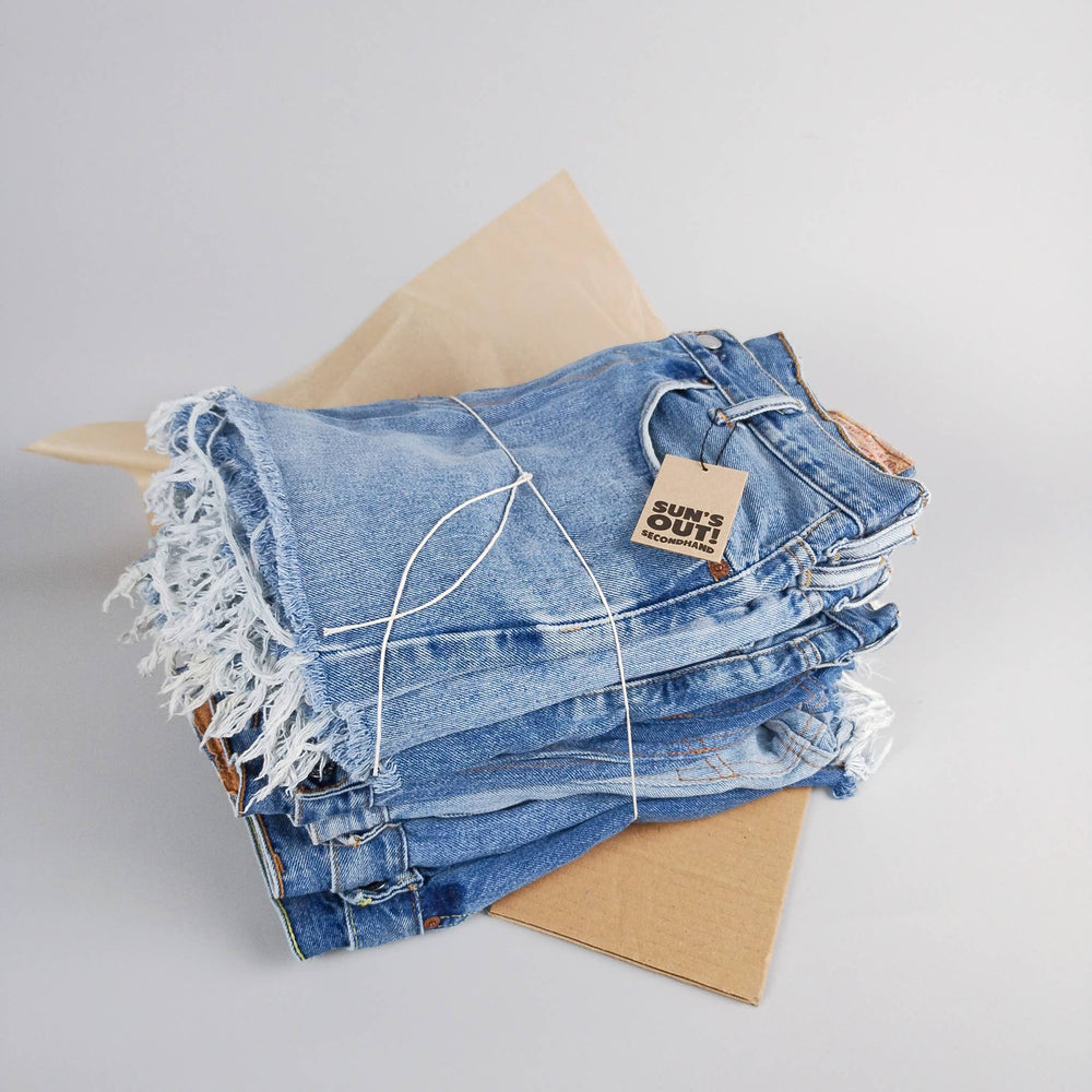 High-Rise Upcycled Levi Cutoff Shorts