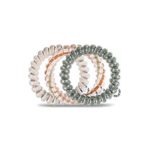 TELETIES - Spiral Hair Coils | Large | Eucalyptus Hair Ties
