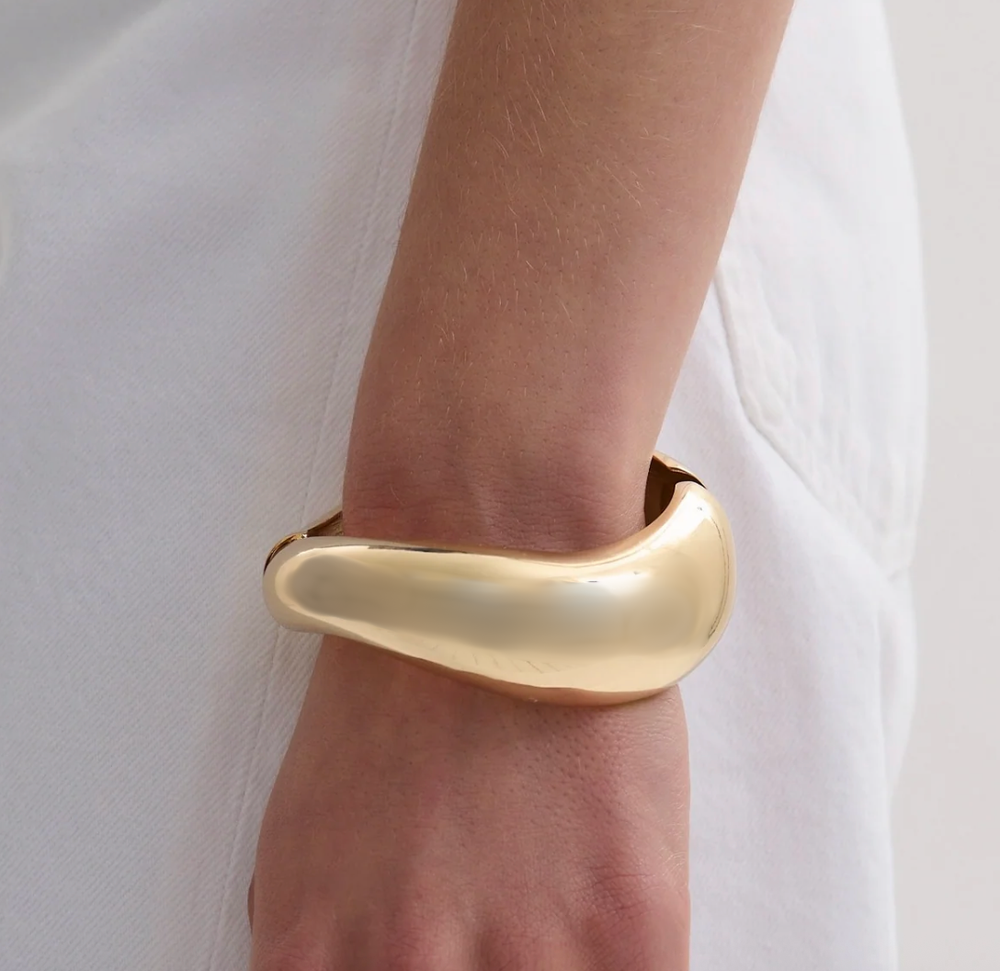 HoopLa - Editorial Hinge Bracelets 14K Gold PVD- Recycled : Yellow Gold / Breeze