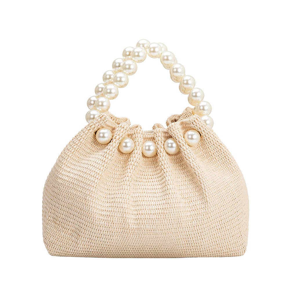Melie Bianco - Josie Natural Small Straw Top Handle Bag