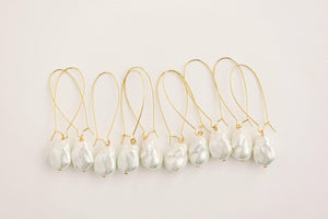 St Armands Designs of Sarasota - Natural Pearl Minimalist Threader Earrings