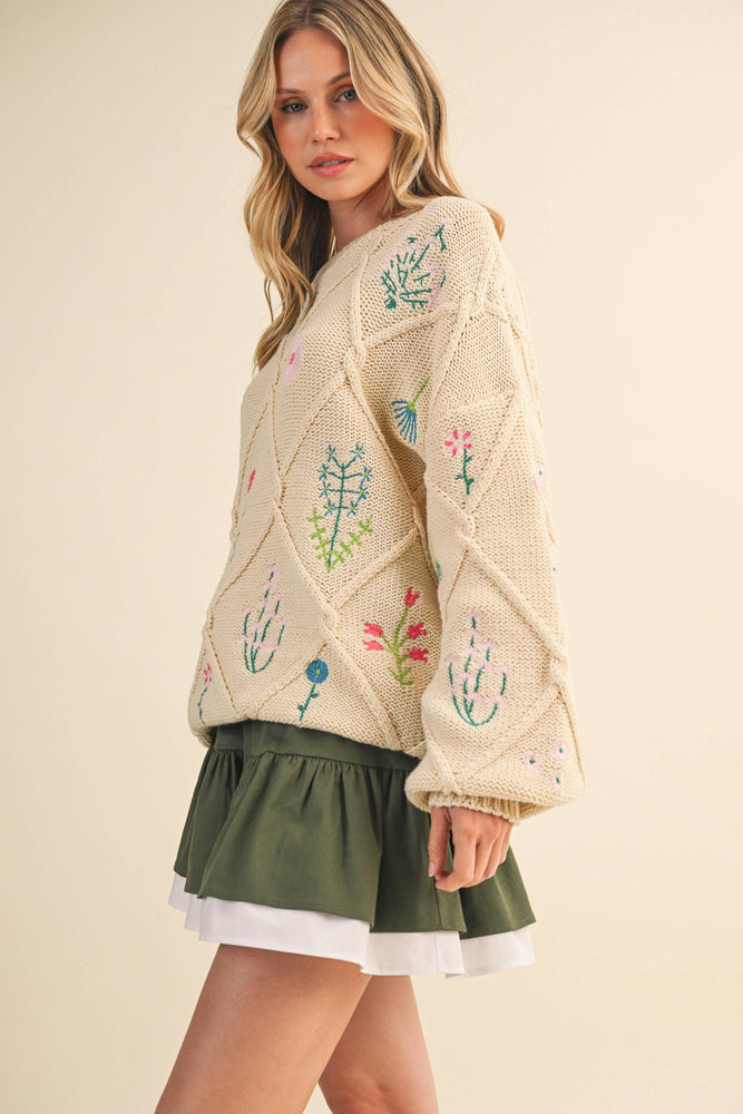 Wildflower Cream Sweater