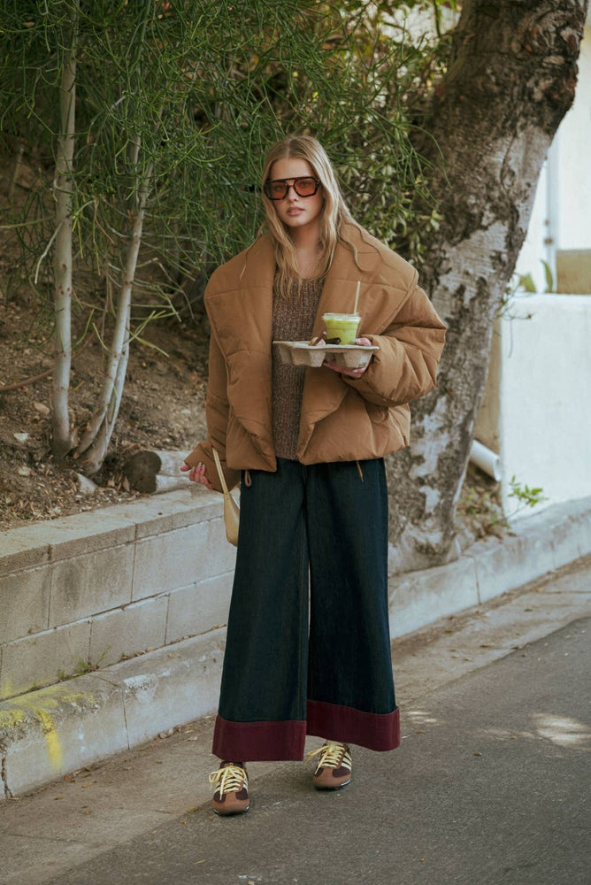 Indigo Red Cuff Denim