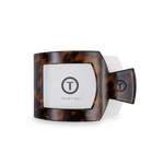 TELETIES - Square Flat Hair Clip | Med. | Tortoise