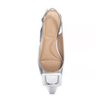 Sweetie Metallic Slingback -Silver