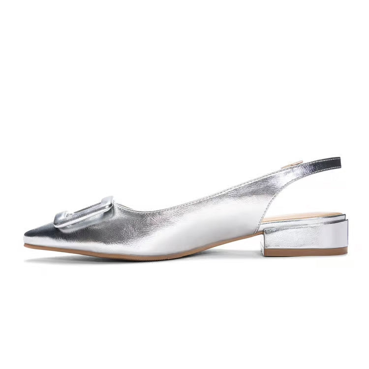 Sweetie Metallic Slingback -Silver