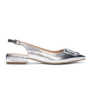 Sweetie Metallic Slingback -Silver