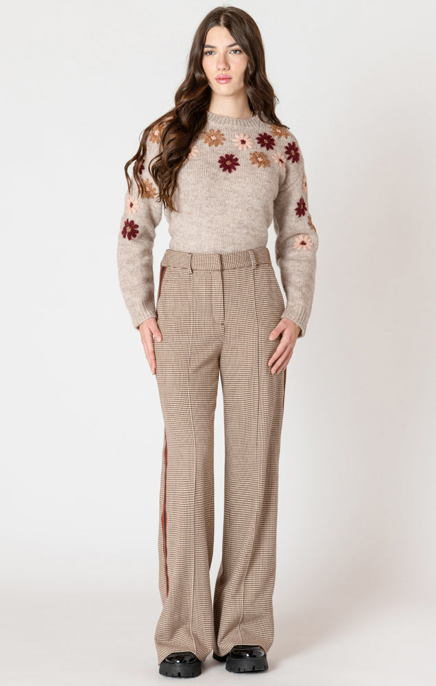 Houndstooth Striped Trouser