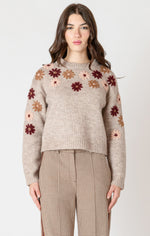 Floral Applique Sweater