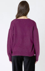 Plum V-Neck Sweater