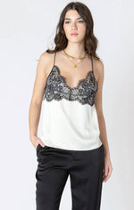 Cream Satin Lace Cami
