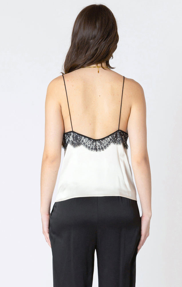 Cream Satin Lace Cami