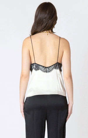 Cream Satin Lace Cami