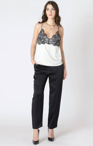 Cream Satin Lace Cami