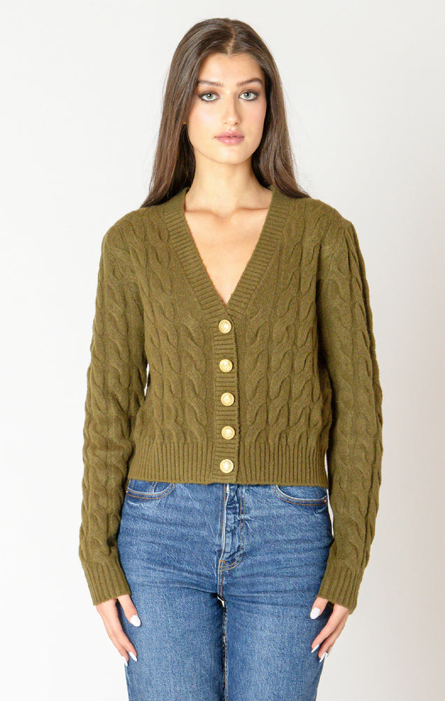 Cable Knit Evergreen Cardigan