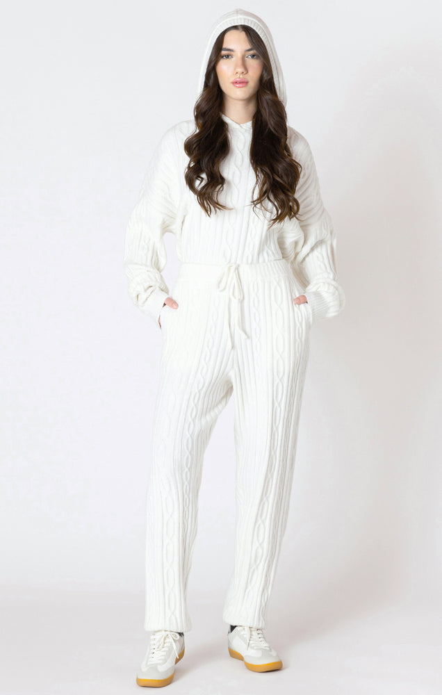 Winter White Cable Jogger