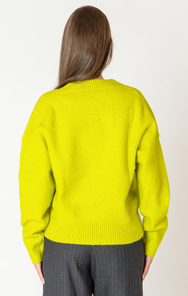 Lime V-Neck Sweater