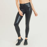 Black Nagini Snake Foil Print Highwaist Leggings