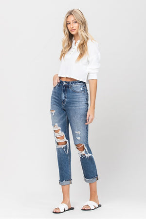 Emma Distressed Mom Jean