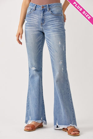 Risen High Rise Flare Jeans -VOLUME