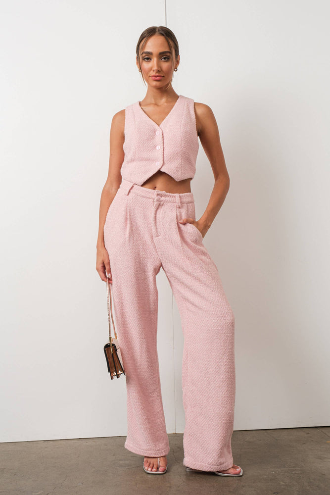 Pink Tweed Trouser