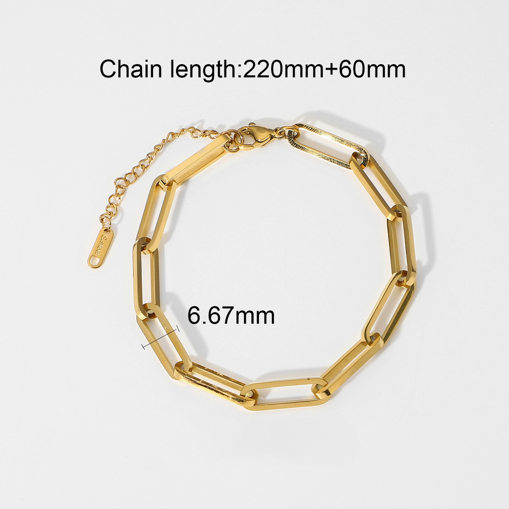 Multi Style 18K Gold Plated Stainless Steel Chain Bracelet