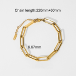 Multi Style 18K Gold Plated Stainless Steel Chain Bracelet