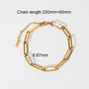 Multi Style 18K Gold Plated Stainless Steel Chain Bracelet