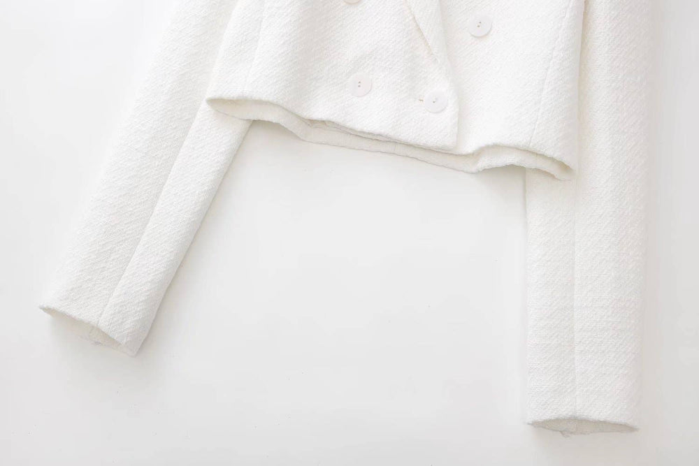 White Crop Short Jacket