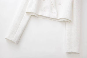 White Crop Short Jacket