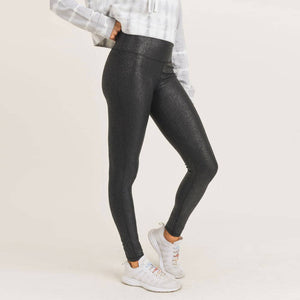 Crackle Glaze Foil Highwaist Leggings