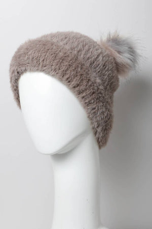 Gray Ultra Soft Faux Mohair Beanie