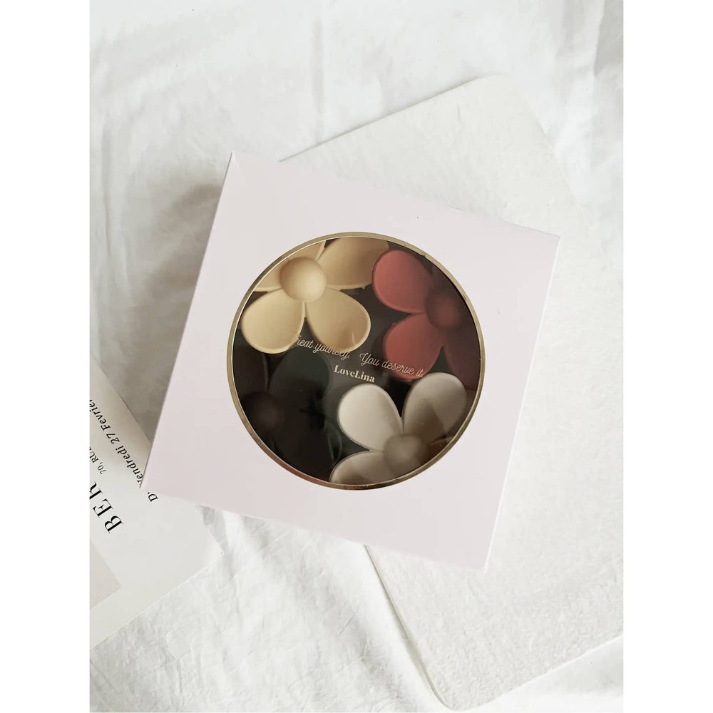 Neutral Ava Box Hair Clip Set