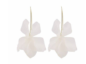 Air Bloom Drops Earrings - White